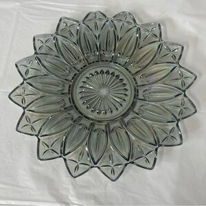 Elegant Glass Floral Plate
